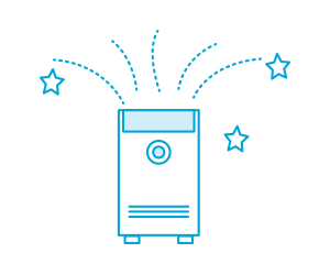 HEPAフィルター式空気清浄の設置